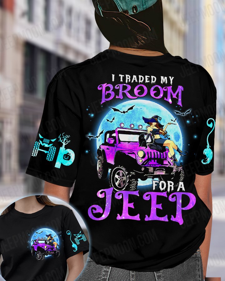 I Traded My Broom Car All Over Shirt 0823