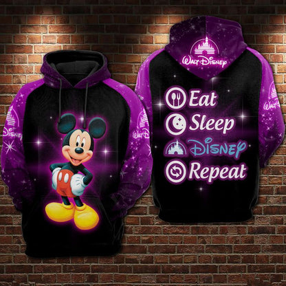 Eat Sleep Repeat - Mouse All Over Shirts 0523