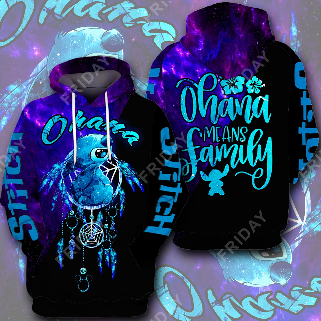 Ohana Means Family Ohana All Over Shirts 0523