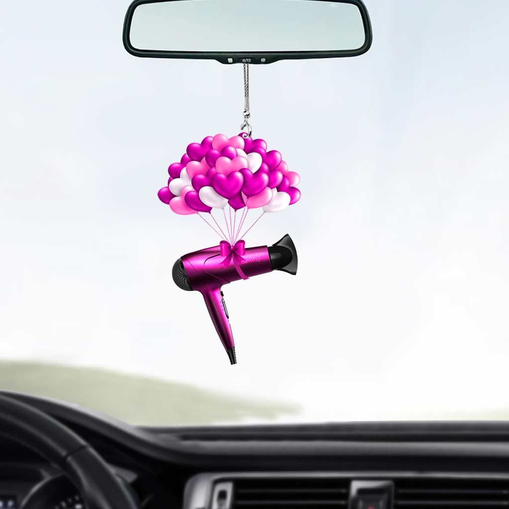 Hair Hustler - Hairdresser Car Ornament (Printed On Both Sides)