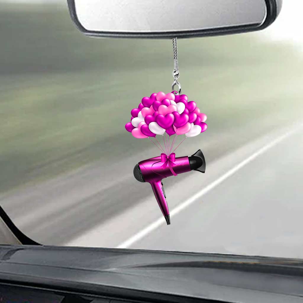 Hair Hustler - Hairdresser Car Ornament (Printed On Both Sides)