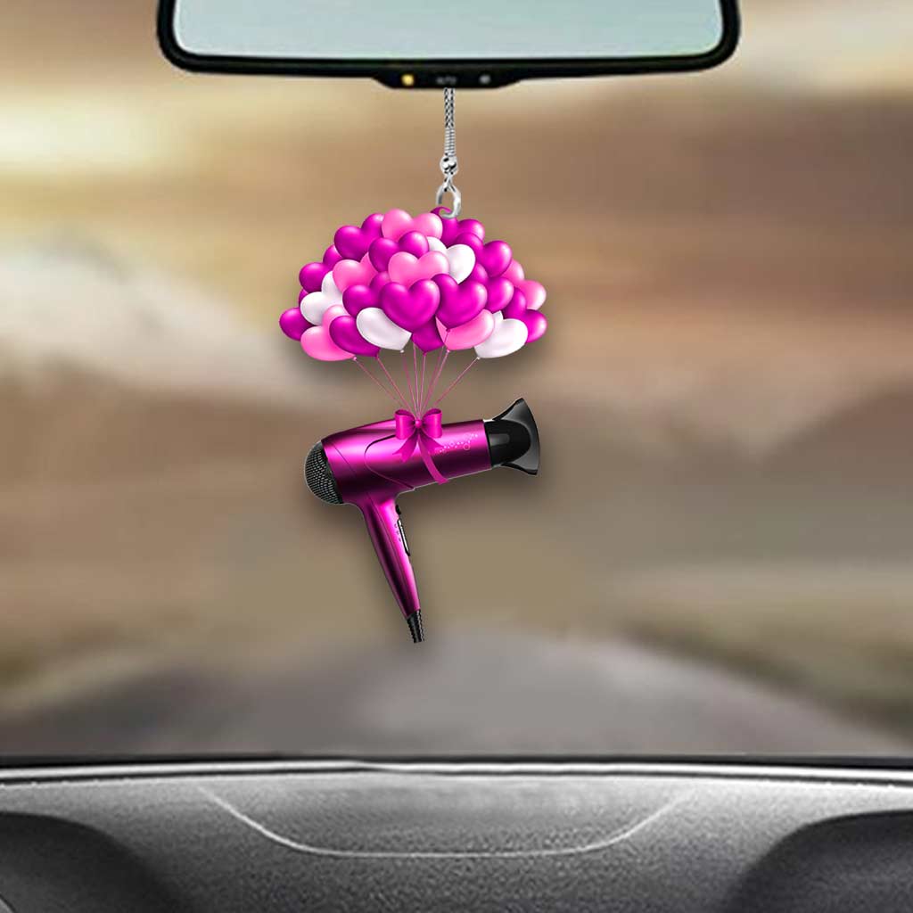 Hair Hustler - Hairdresser Car Ornament (Printed On Both Sides)