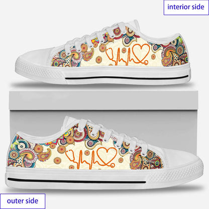 Nurse Heart Beat Nurse Low Top Shoes 0622