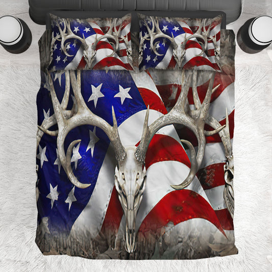 Hunting American Flag Hunting Quilt Set 0622