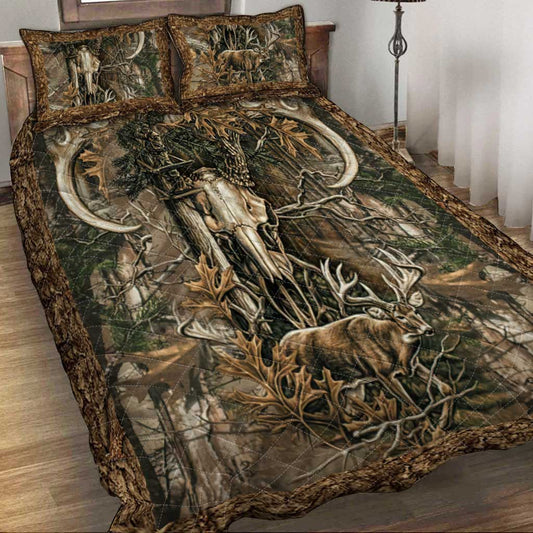 Deer Skull Hunting  Quilt Set 0622