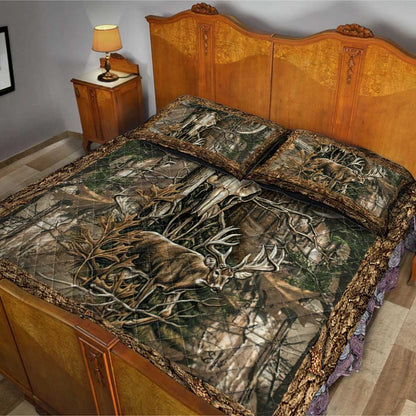 Deer Skull Hunting  Quilt Set 0622