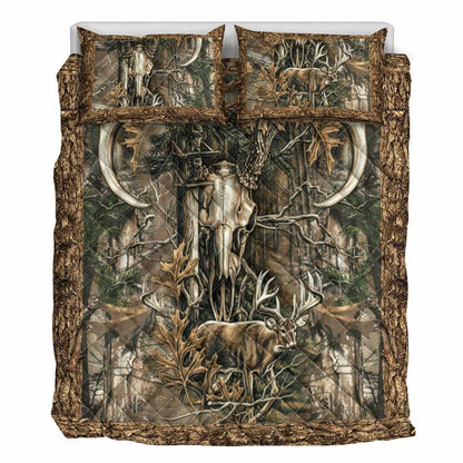 Deer Skull Hunting  Quilt Set 0622