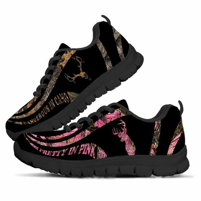 Pretty In Pink Dangerous In Camo Hunting Sneakers 0622