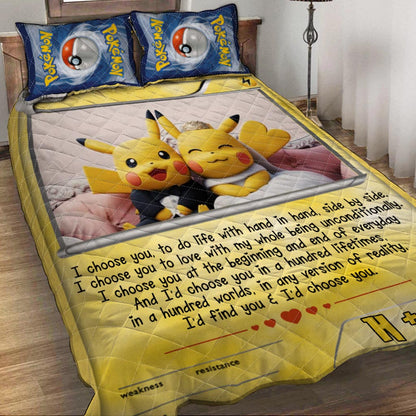 I Choose You - Personalized Monster Trainer Quilt Set