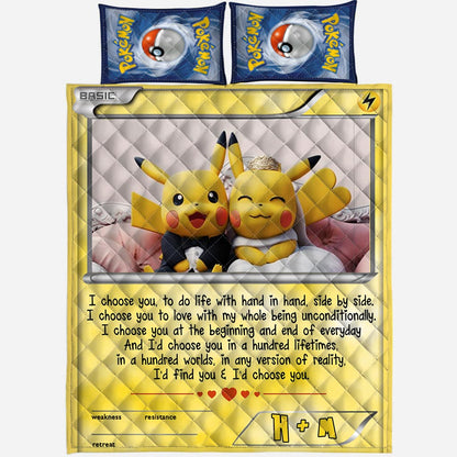 I Choose You - Personalized Monster Trainer Quilt Set