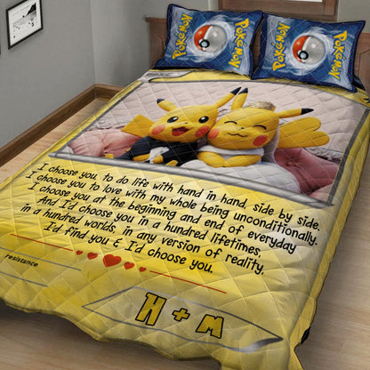 I Choose You - Personalized Monster Trainer Quilt Set