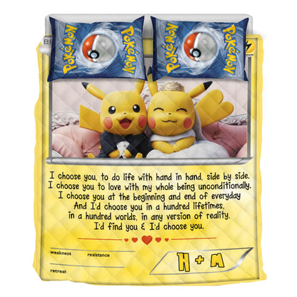 I Choose You - Personalized Monster Trainer Quilt Set