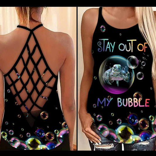 Stay Out Of My Bubble - Turtle Cross Tank Top