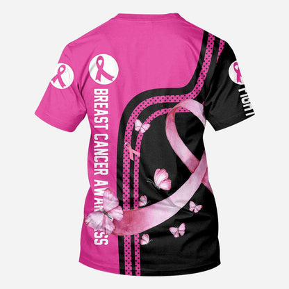 Fight Like A Girl - Breast Cancer Awareness All Over T-shirt and Hoodie 0822