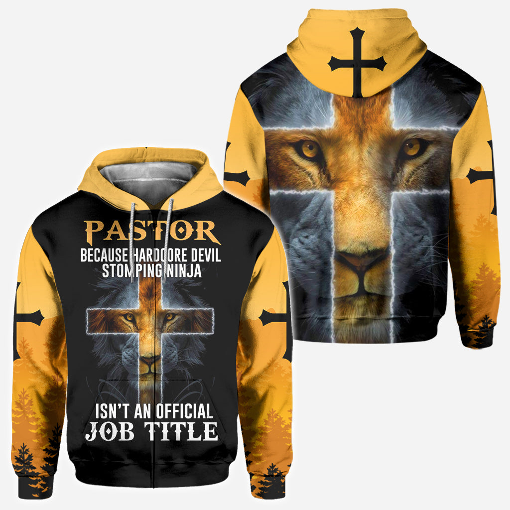 Pastor Because Devil Stomping Ninja Isn't Job Title Jesus - Christian All Over T-shirt and Hoodie 0921