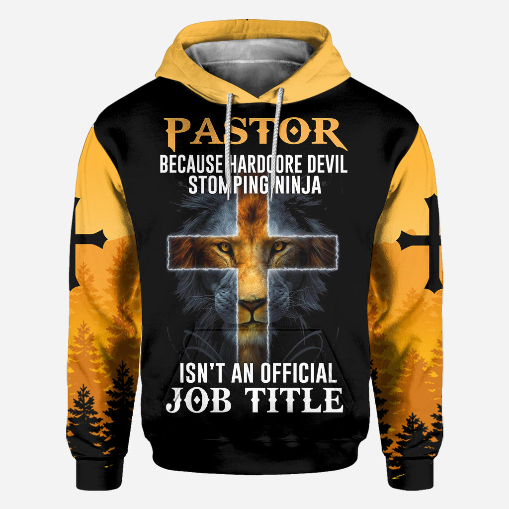 Pastor Because Devil Stomping Ninja Isn't Job Title Jesus - Christian All Over T-shirt and Hoodie 0921