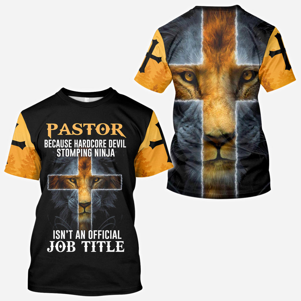 Pastor Because Devil Stomping Ninja Isn't Job Title Jesus - Christian All Over T-shirt and Hoodie 0921