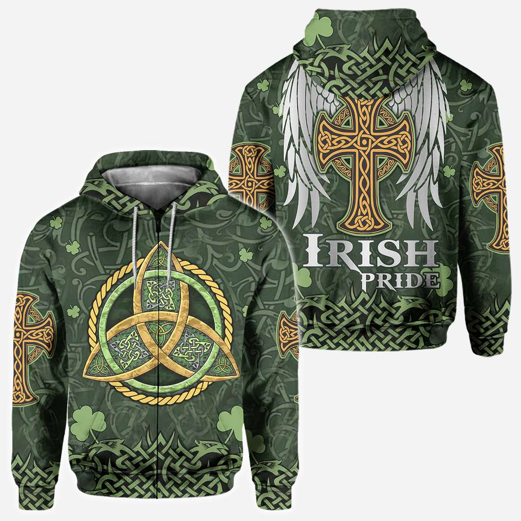 Irish Pride Celtic Knot Saint Patrick Day Parade Celtic Outfit - Irish All Over T-shirt and Hoodie 0921