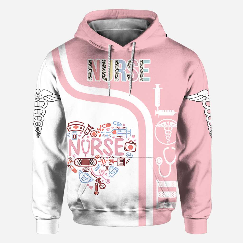 Nurse Heart Pink Pastel - Nurse All Over T-shirt and Hoodie 0921