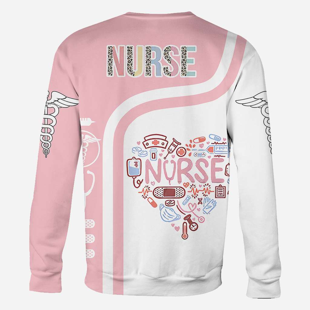 Nurse Heart Pink Pastel - Nurse All Over T-shirt and Hoodie 0921