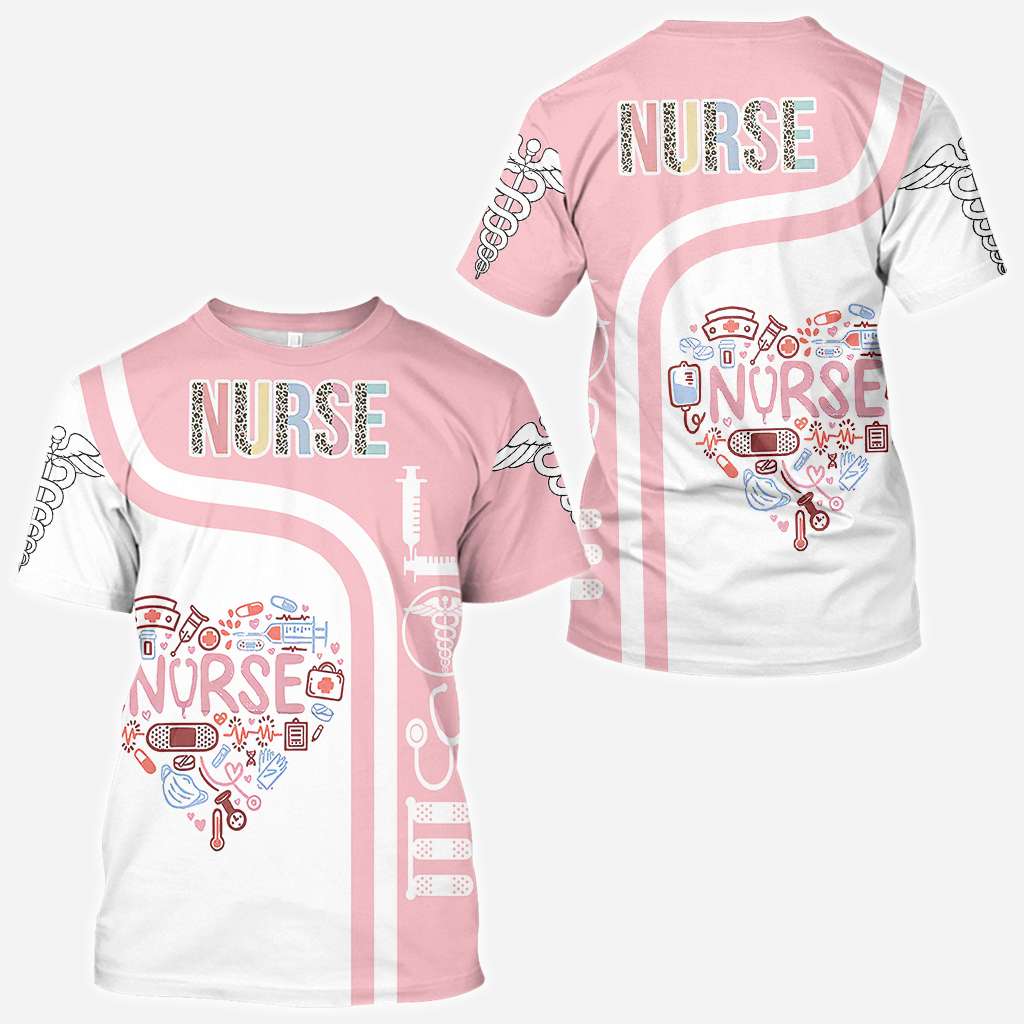 Nurse Heart Pink Pastel - Nurse All Over T-shirt and Hoodie 0921