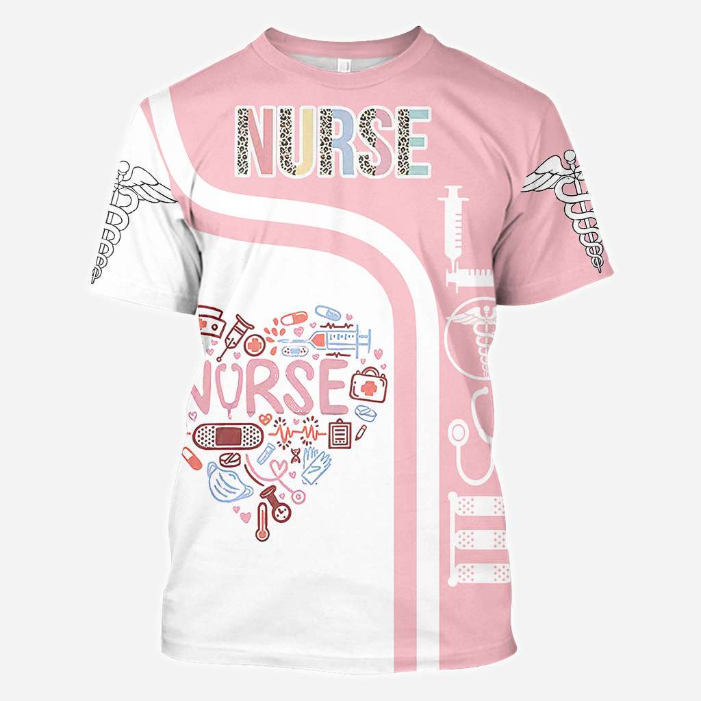 Nurse Heart Pink Pastel - Nurse All Over T-shirt and Hoodie 0921