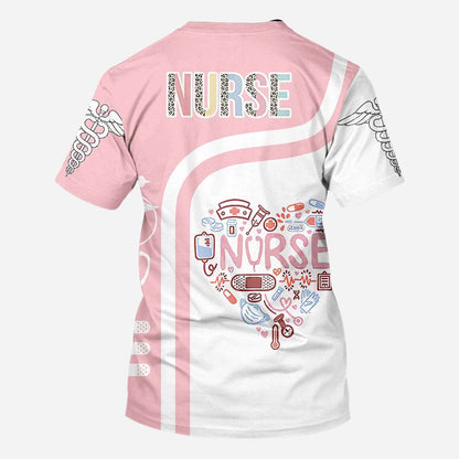 Nurse Heart Pink Pastel - Nurse All Over T-shirt and Hoodie 0921