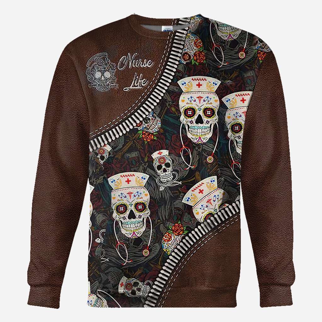 Nurse Skull - Nurse All Over T-shirt and Hoodie 0921