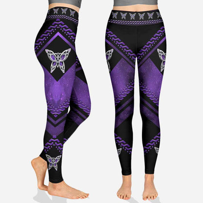 Love Butterflies Purple Galaxy - Leggings