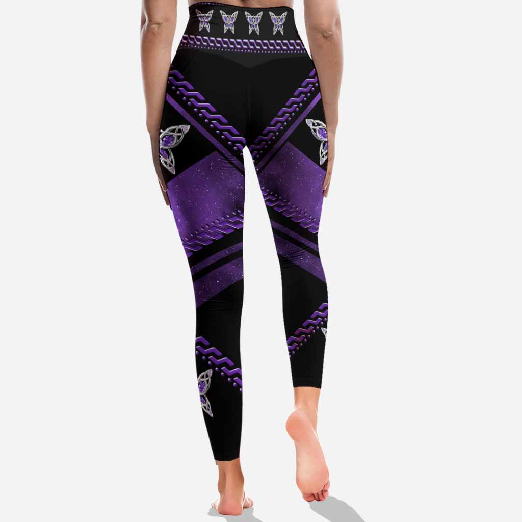 Love Butterflies Purple Galaxy - Leggings