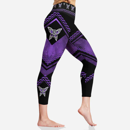 Love Butterflies Purple Galaxy - Leggings