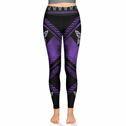 Love Butterflies Purple Galaxy - Leggings