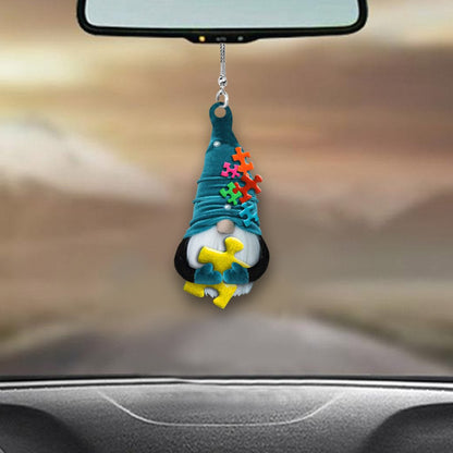 Autism Awareness Car Ornament (Printed On Both Sides)