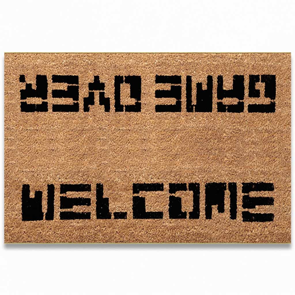 Welcome Game Over 80s - Video Games Coir pattern Print Doormat