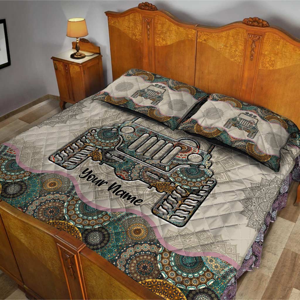 JP Mandala - Personalized Car Quilt Set