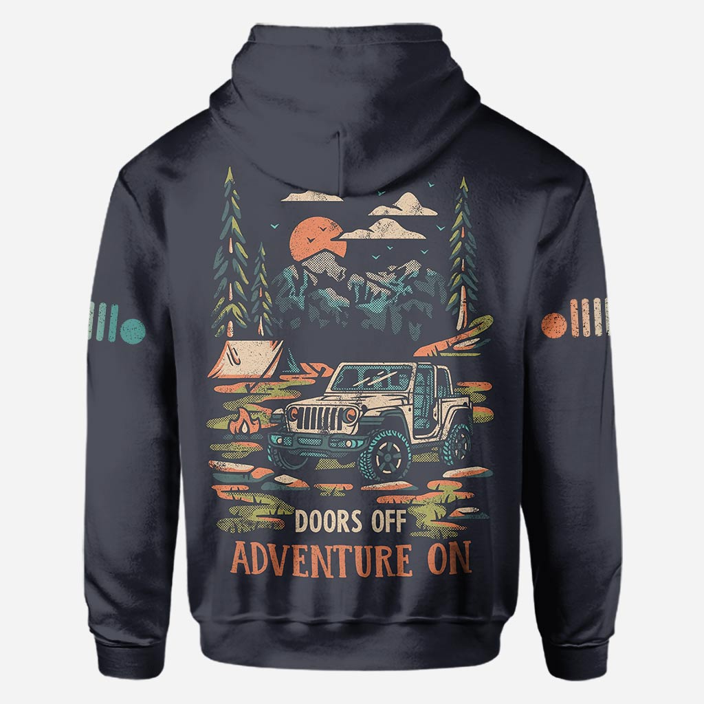 Doors off Adventure on - Personalized Car All Over T-shirt and Hoodie