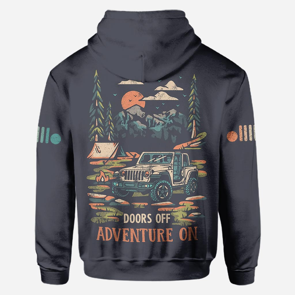 Doors off Adventure on - Personalized Car All Over T-shirt and Hoodie