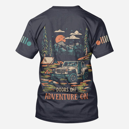 Doors off Adventure on - Personalized Car All Over T-shirt and Hoodie