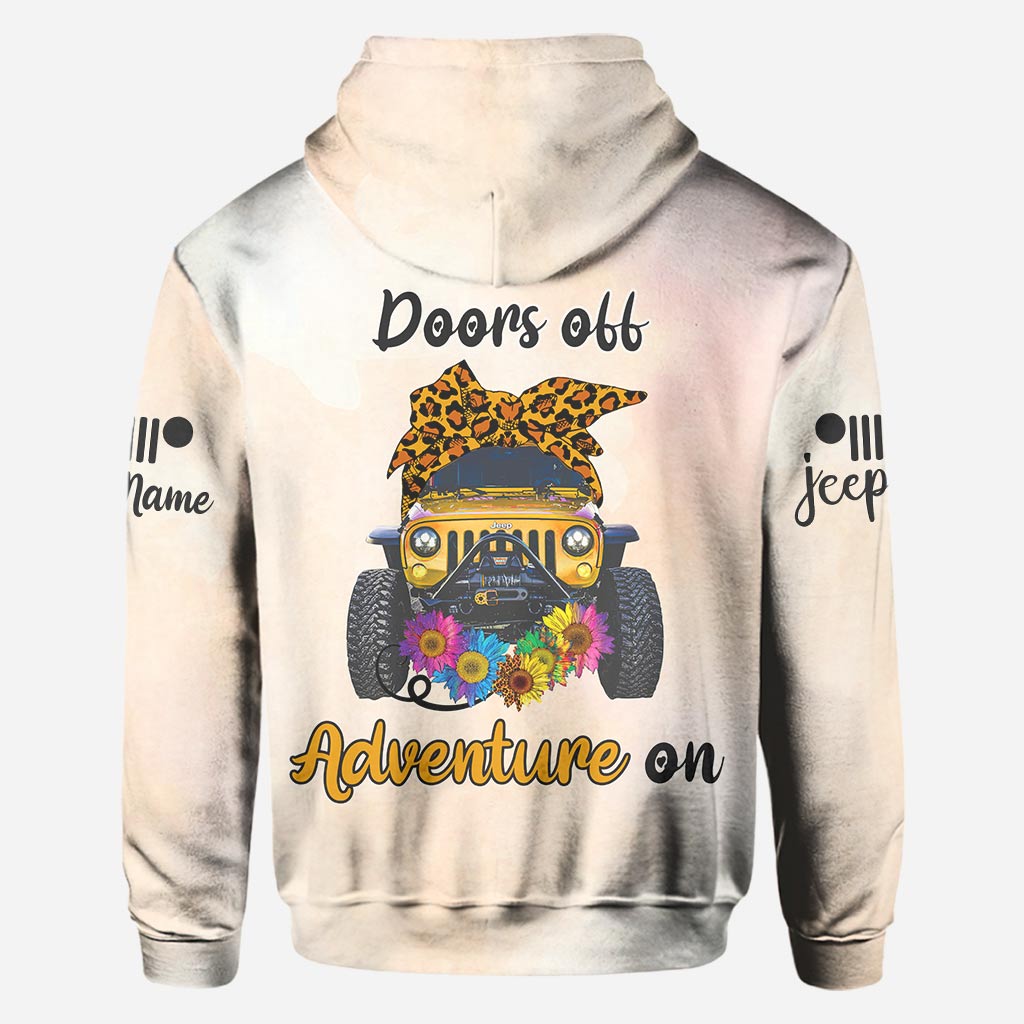 Doors off Adventure On - Personalized Car All Over T-shirt and Hoodie