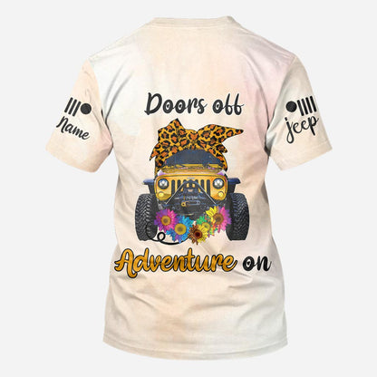 Doors off Adventure On - Personalized Car All Over T-shirt and Hoodie