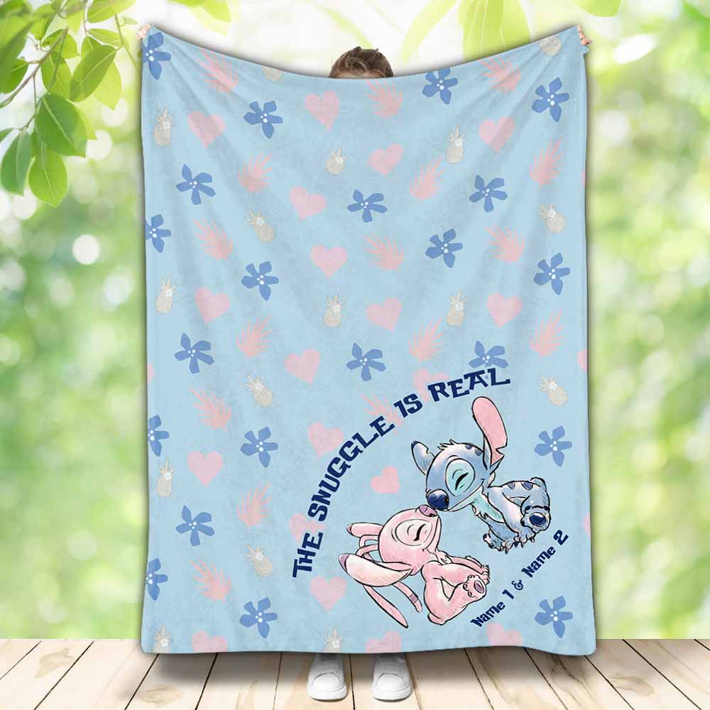 The Snuggle Is Real - Personalized Couple Ohana Blanket