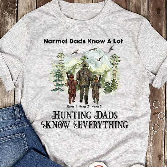 Hunting Dads Know Everything - Personalized Father's Day T-shirt and Hoodie