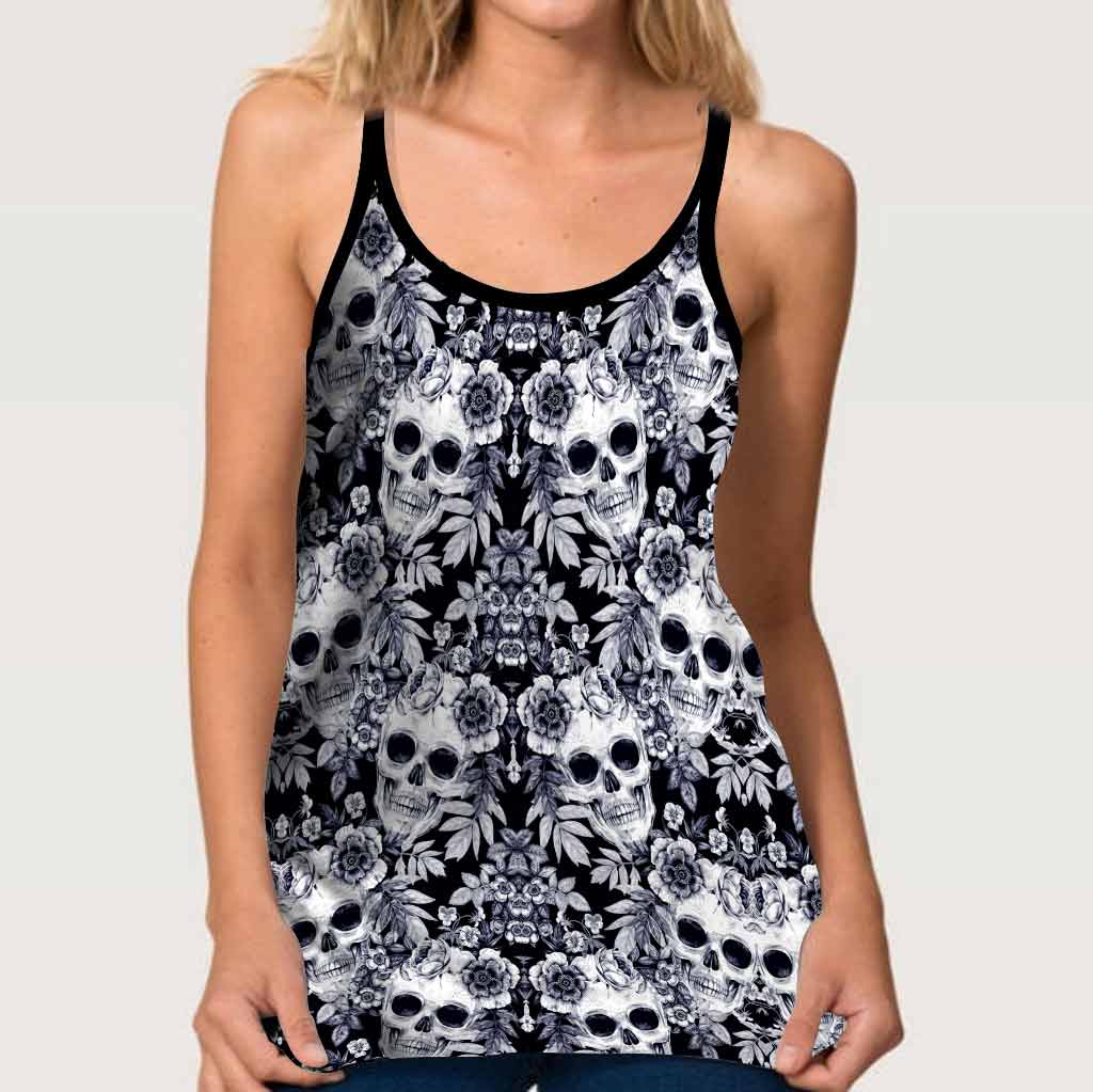 Love Skulls Cross Tank Top