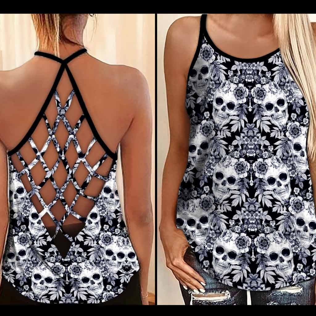 Love Skulls Cross Tank Top