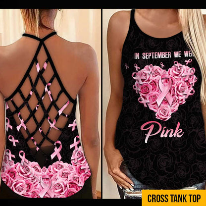 Faith Hope Love - Breast Cancer Awareness Cross Tank Top