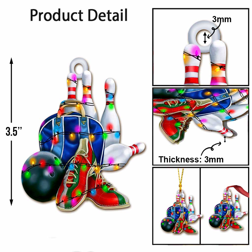 Christmas Bowling Set - Ornament (Printed On Both Sides)