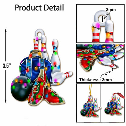 Christmas Bowling Set - Ornament (Printed On Both Sides)