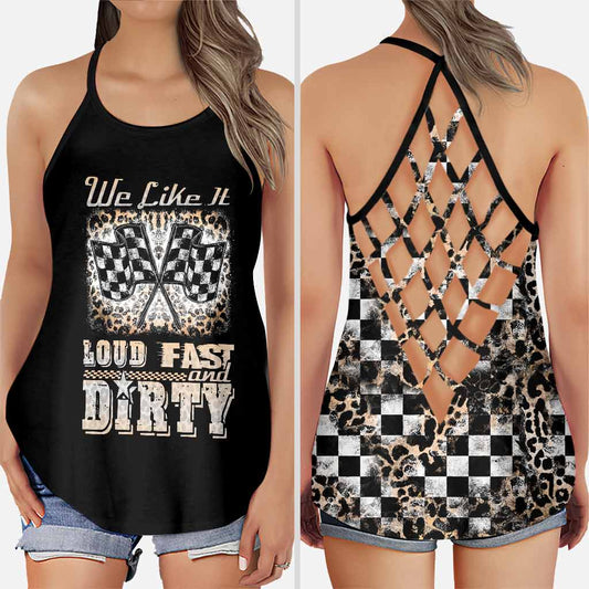 Loud Fast - Racing Cross Tank Top