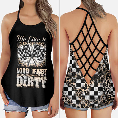 Loud Fast - Racing Cross Tank Top