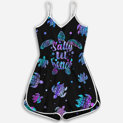 Salty Lil Beach - Turtle Romper